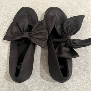 Zara Black Bow Flats